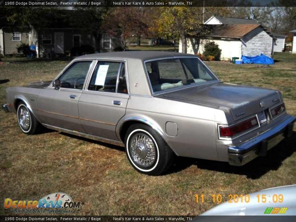 Pewter Metallic 1988 Dodge Diplomat Sedan Photo #6