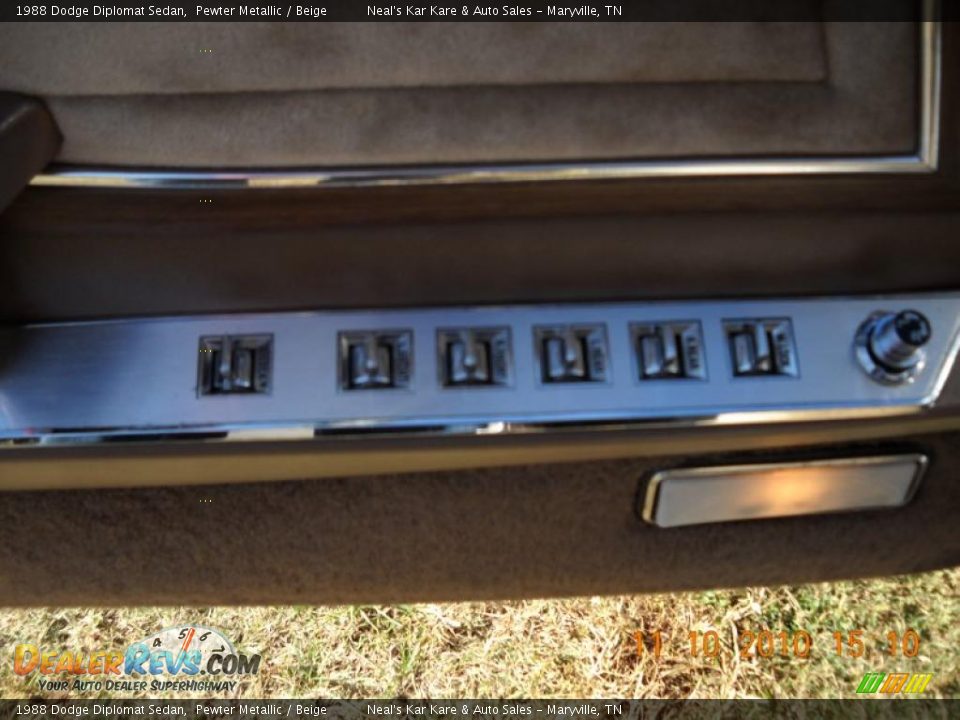 1988 Dodge Diplomat Sedan Pewter Metallic / Beige Photo #10