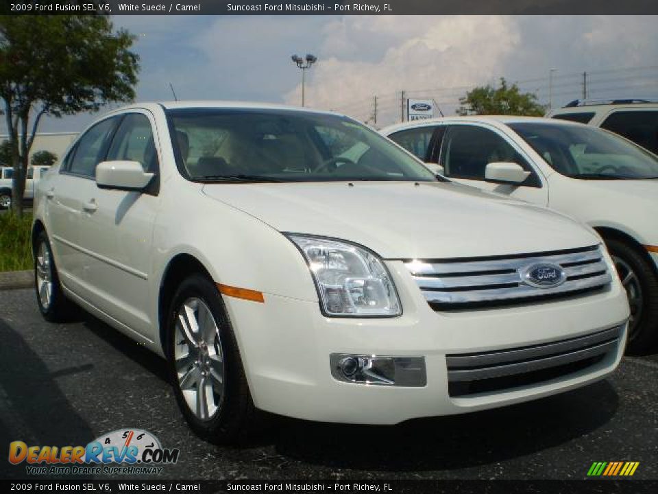 2009 Ford Fusion SEL V6 White Suede / Camel Photo #1