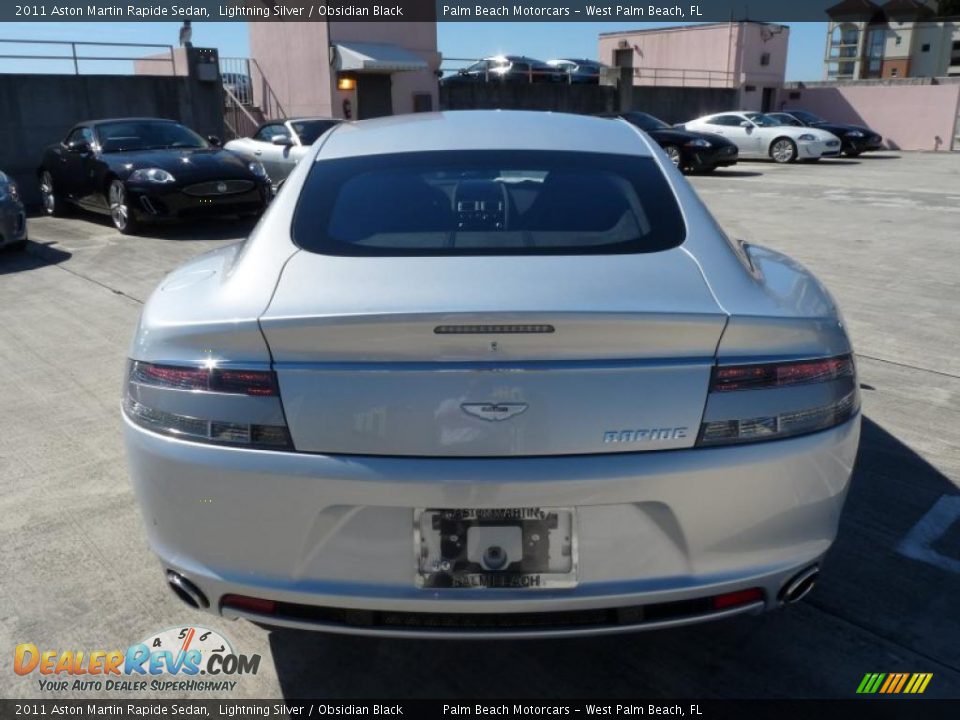 2011 Aston Martin Rapide Sedan Lightning Silver / Obsidian Black Photo #6