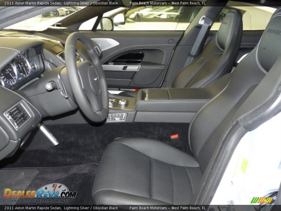 Obsidian Black Interior - 2011 Aston Martin Rapide Sedan Photo #10