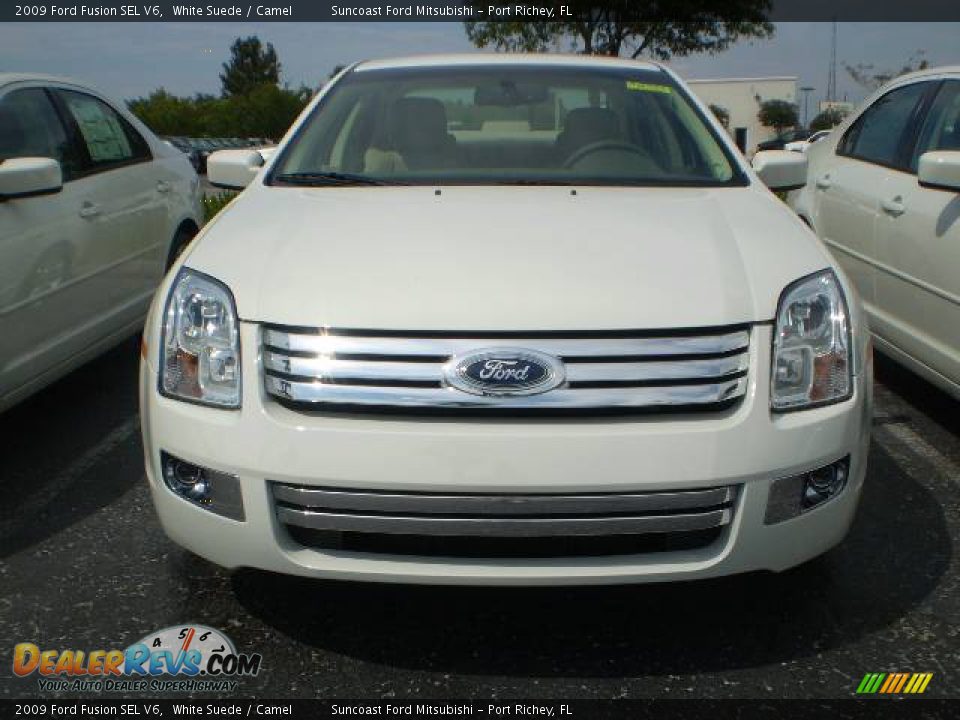 2009 Ford Fusion SEL V6 White Suede / Camel Photo #3