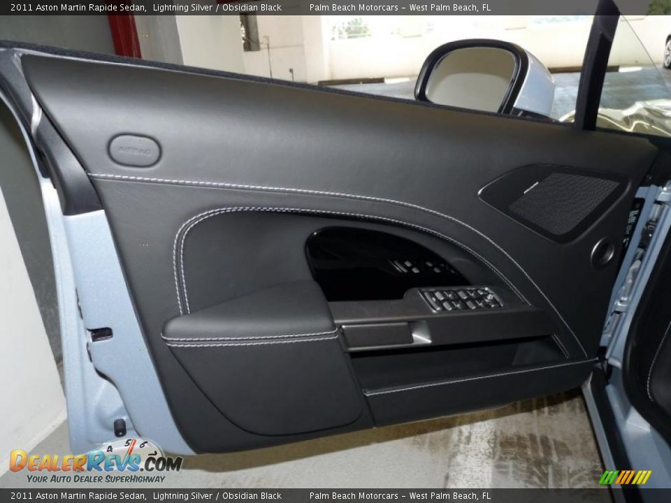 2011 Aston Martin Rapide Sedan Lightning Silver / Obsidian Black Photo #12