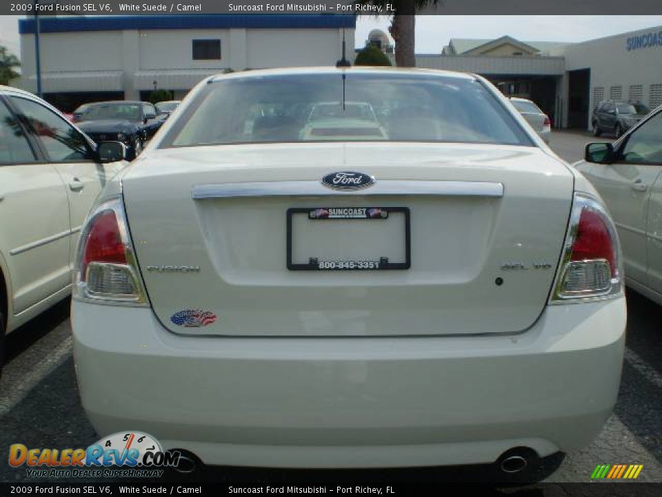 2009 Ford Fusion SEL V6 White Suede / Camel Photo #4