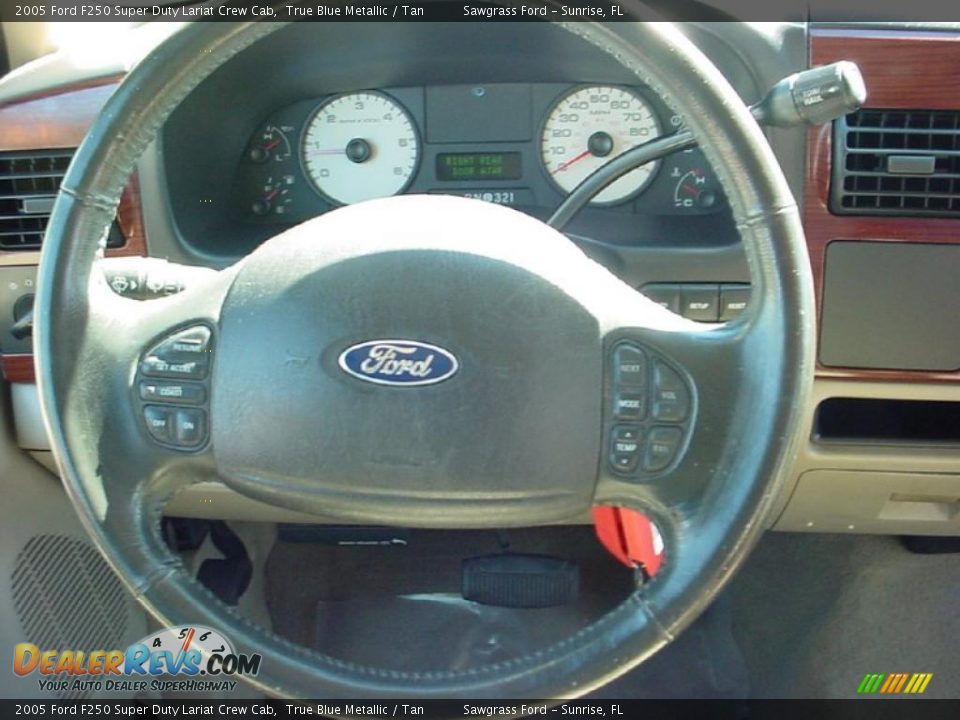 2005 Ford F250 Super Duty Lariat Crew Cab Steering Wheel Photo #26