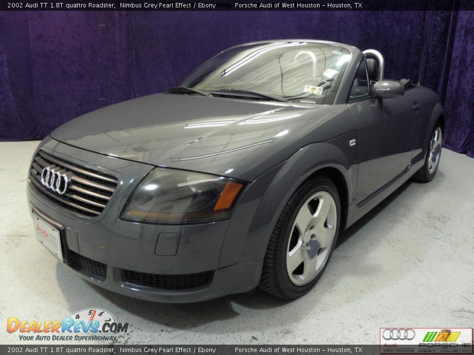 2002 Audi TT 1.8T quattro Roadster Nimbus Grey Pearl Effect / Ebony Photo #2
