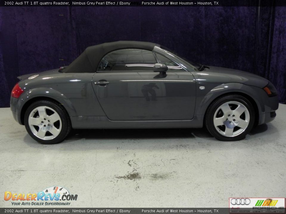 2002 Audi TT 1.8T quattro Roadster Nimbus Grey Pearl Effect / Ebony Photo #4