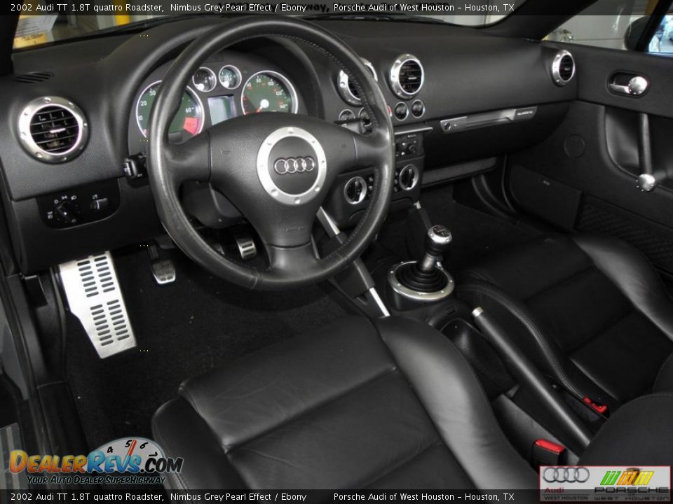 Ebony Interior 2002 Audi Tt 1 8t Quattro Roadster Photo 6