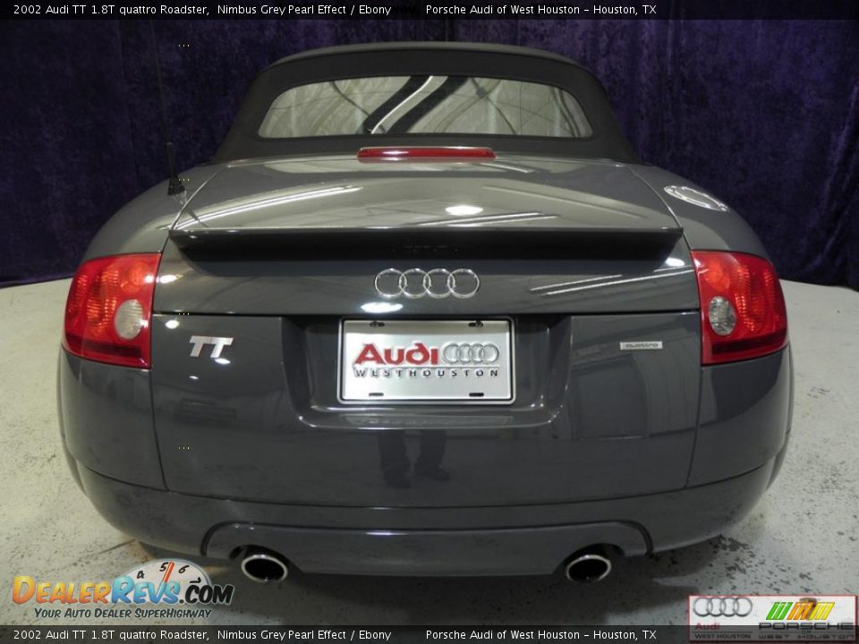 2002 Audi TT 1.8T quattro Roadster Nimbus Grey Pearl Effect / Ebony Photo #15
