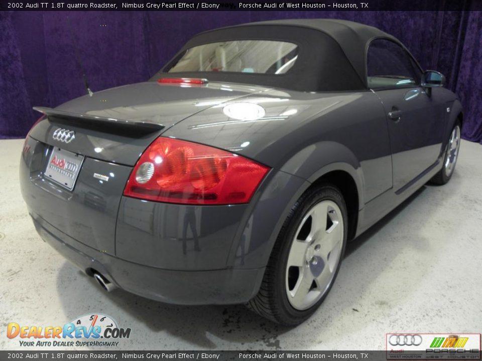 2002 Audi TT 1.8T quattro Roadster Nimbus Grey Pearl Effect / Ebony Photo #17