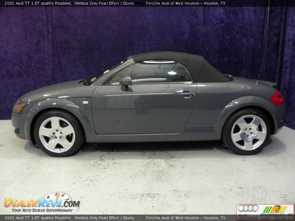 2002 Audi TT 1.8T quattro Roadster Nimbus Grey Pearl Effect / Ebony Photo #19