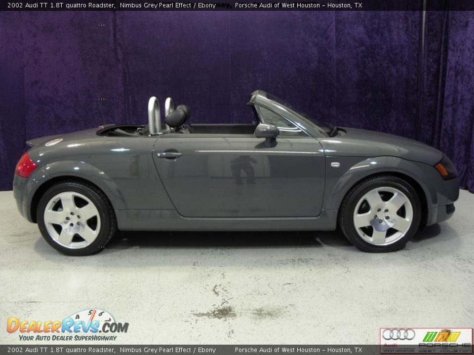 2002 Audi TT 1.8T quattro Roadster Nimbus Grey Pearl Effect / Ebony Photo #20