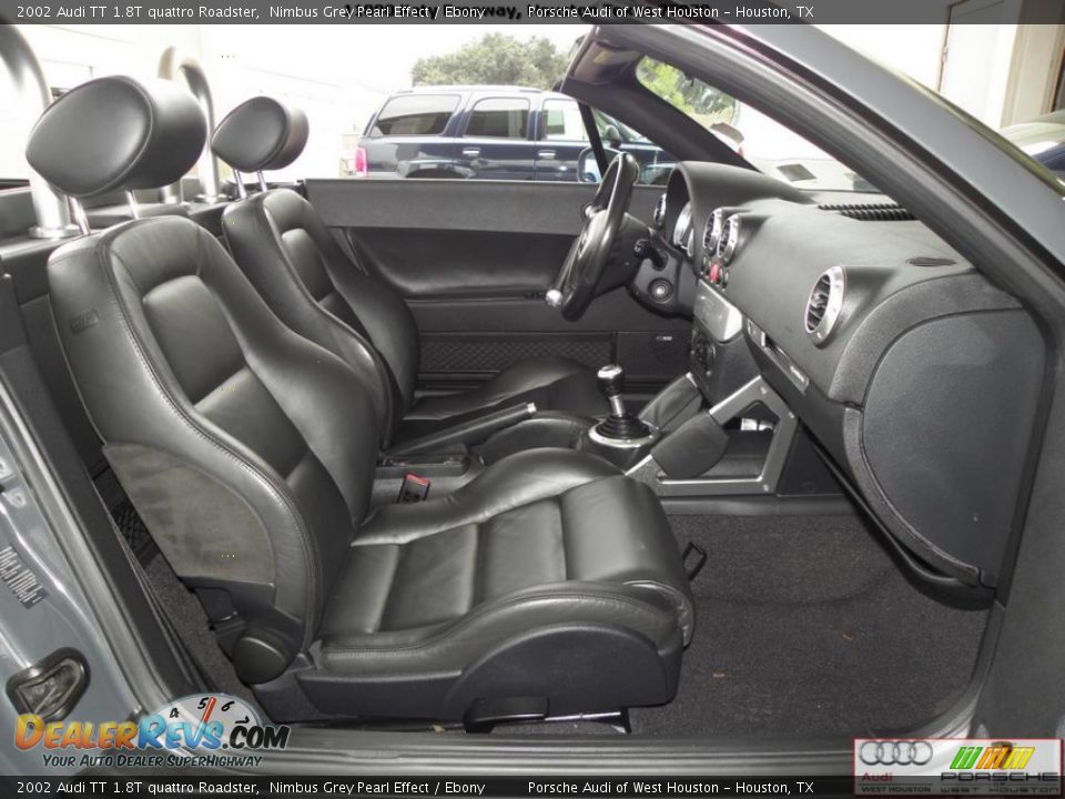 Ebony Interior - 2002 Audi TT 1.8T quattro Roadster Photo #21