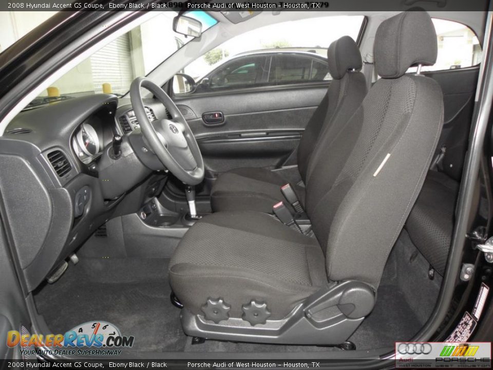 2008 Hyundai Accent GS Coupe Ebony Black / Black Photo #5