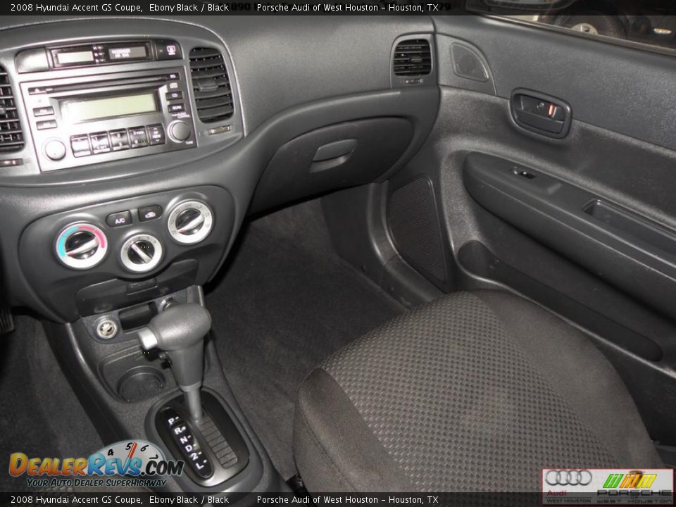 2008 Hyundai Accent GS Coupe Ebony Black / Black Photo #7