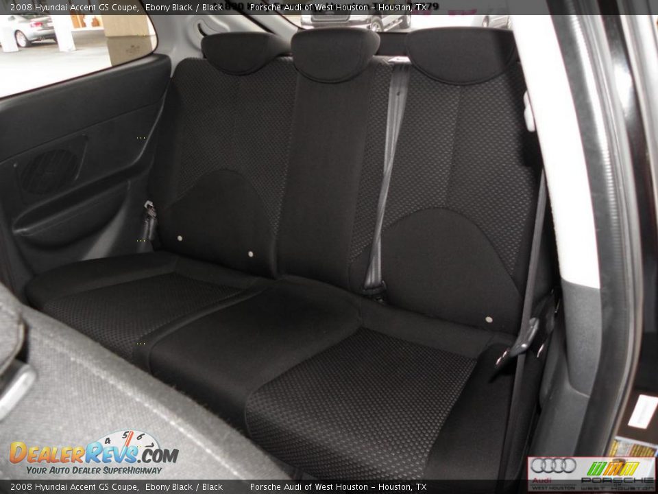 2008 Hyundai Accent GS Coupe Ebony Black / Black Photo #9