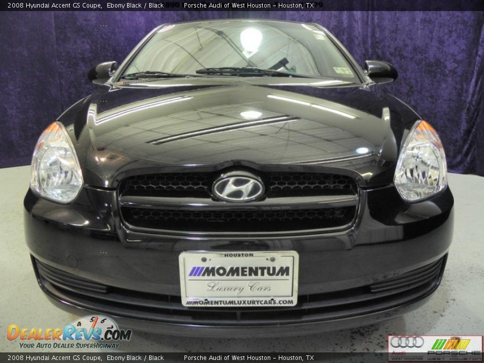 2008 Hyundai Accent GS Coupe Ebony Black / Black Photo #13