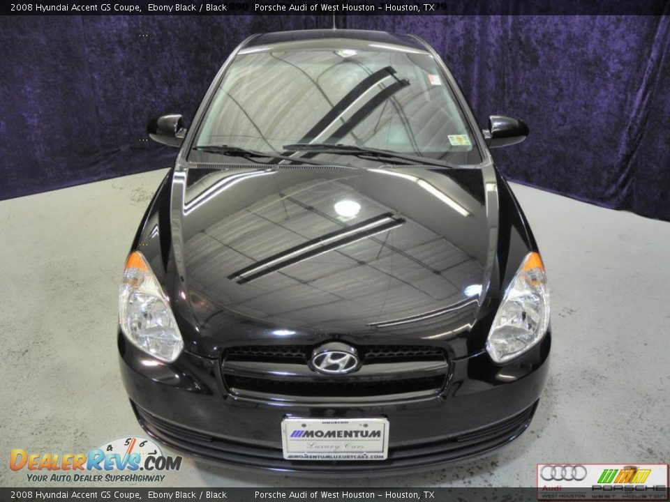 2008 Hyundai Accent GS Coupe Ebony Black / Black Photo #14