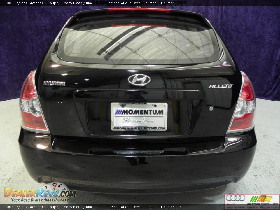 2008 Hyundai Accent GS Coupe Ebony Black / Black Photo #15