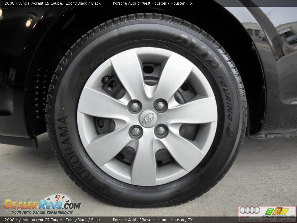 2008 Hyundai Accent GS Coupe Ebony Black / Black Photo #18