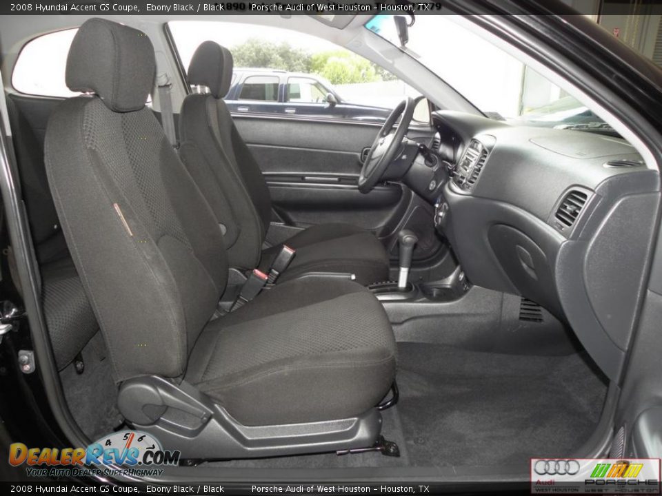 2008 Hyundai Accent GS Coupe Ebony Black / Black Photo #19