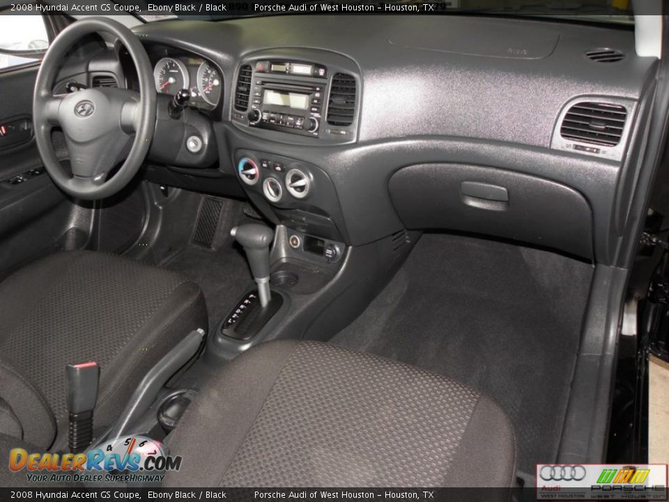 2008 Hyundai Accent GS Coupe Ebony Black / Black Photo #20
