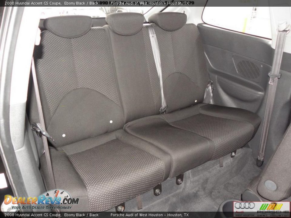 2008 Hyundai Accent GS Coupe Ebony Black / Black Photo #21