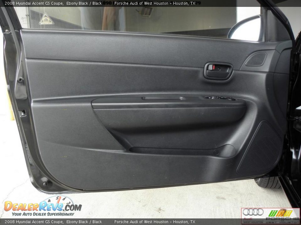 2008 Hyundai Accent GS Coupe Ebony Black / Black Photo #22