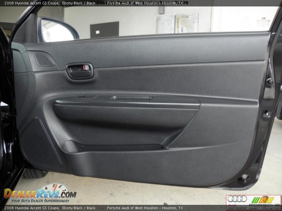 2008 Hyundai Accent GS Coupe Ebony Black / Black Photo #23