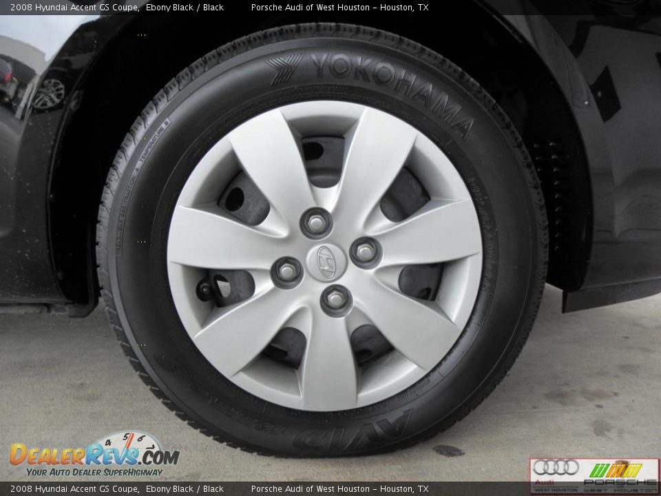 2008 Hyundai Accent GS Coupe Ebony Black / Black Photo #26