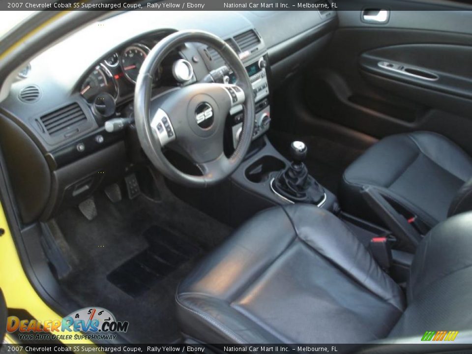 Ebony Interior - 2007 Chevrolet Cobalt SS Supercharged Coupe Photo #8