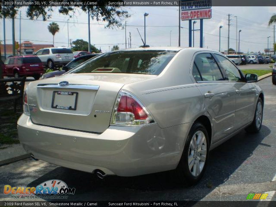 2009 Ford Fusion SEL V6 Smokestone Metallic / Camel Photo #2