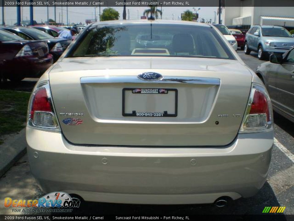 2009 Ford Fusion SEL V6 Smokestone Metallic / Camel Photo #3