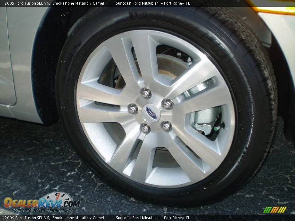 2009 Ford Fusion SEL V6 Smokestone Metallic / Camel Photo #6