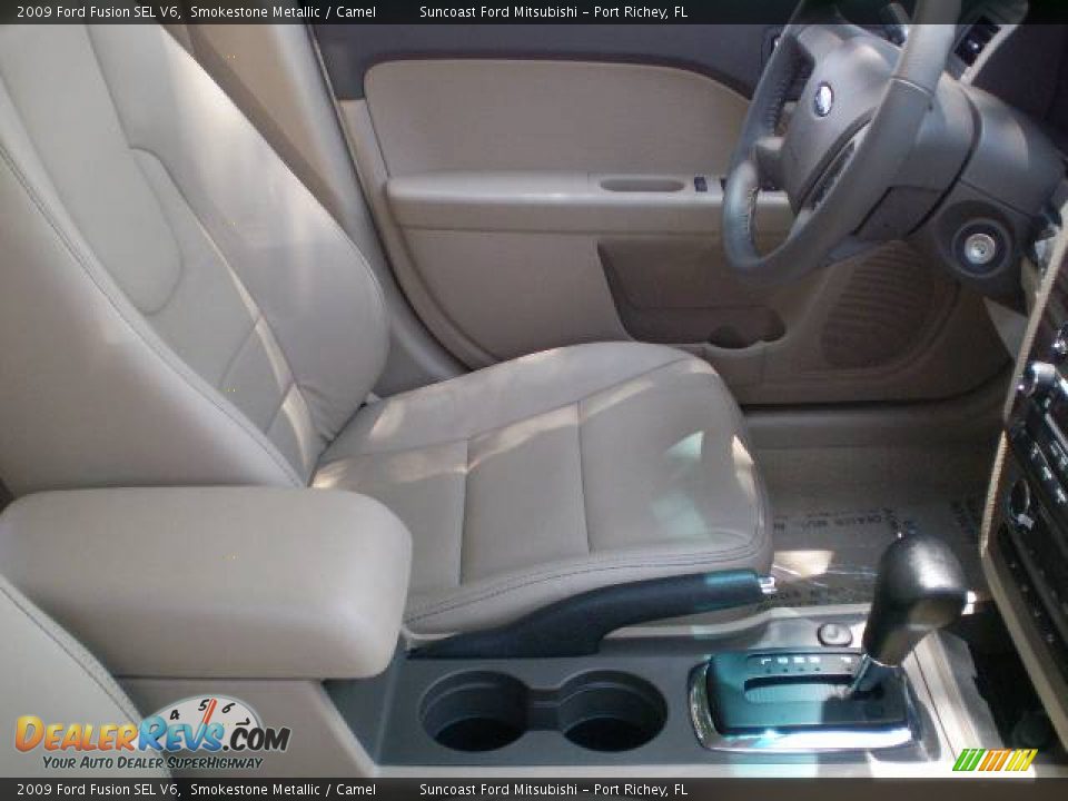 2009 Ford Fusion SEL V6 Smokestone Metallic / Camel Photo #7