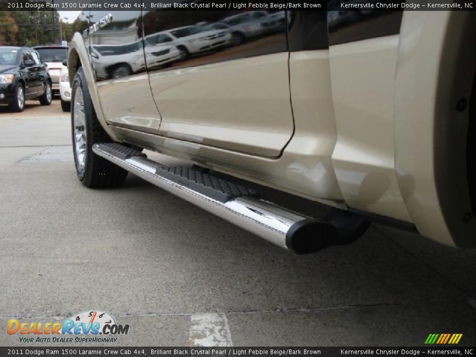 2011 Dodge Ram 1500 Laramie Crew Cab 4x4 Brilliant Black Crystal Pearl / Light Pebble Beige/Bark Brown Photo #11