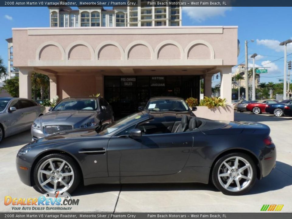 2008 Aston Martin V8 Vantage Roadster Meteorite Silver / Phantom Grey Photo #4