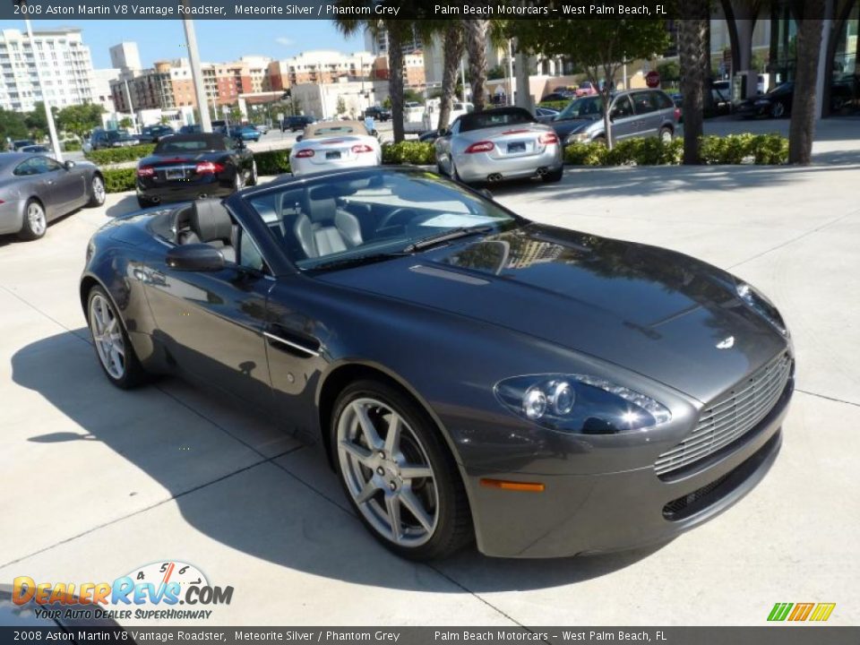 2008 Aston Martin V8 Vantage Roadster Meteorite Silver / Phantom Grey Photo #7