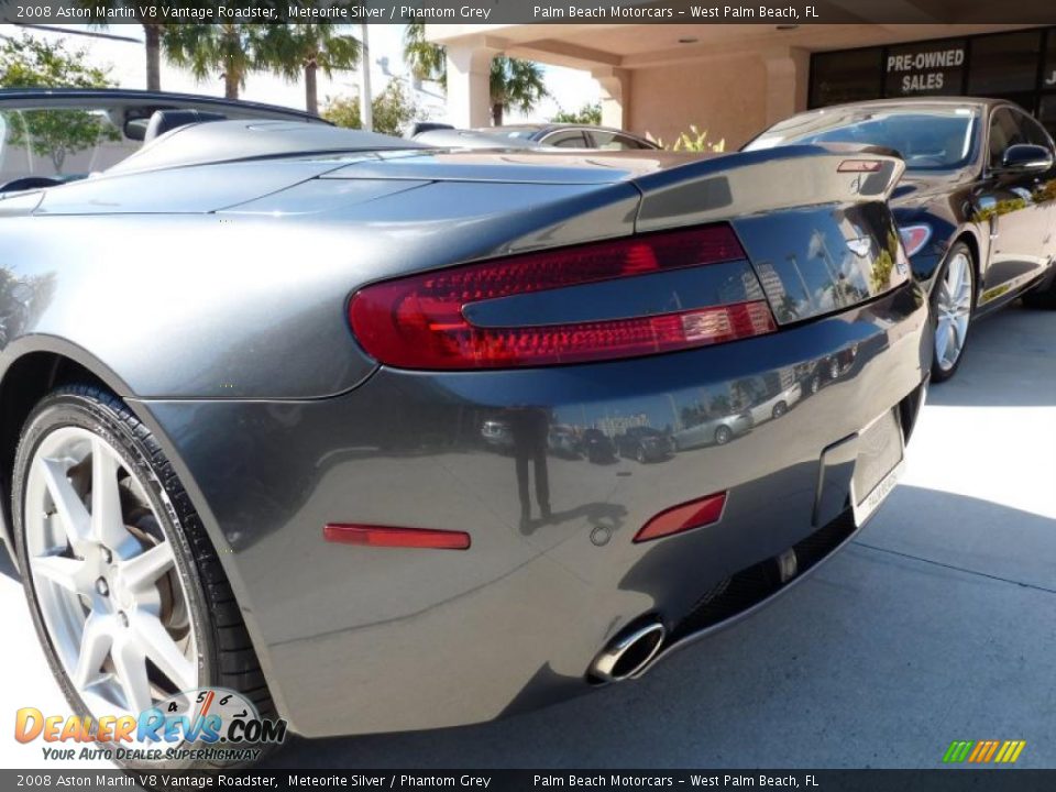 2008 Aston Martin V8 Vantage Roadster Meteorite Silver / Phantom Grey Photo #11