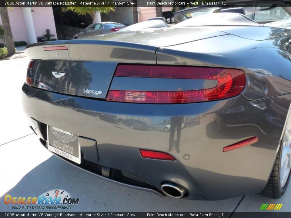 2008 Aston Martin V8 Vantage Roadster Meteorite Silver / Phantom Grey Photo #12