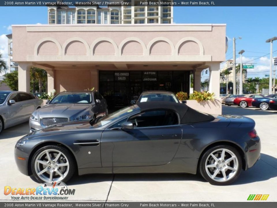 2008 Aston Martin V8 Vantage Roadster Meteorite Silver / Phantom Grey Photo #14