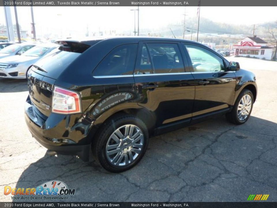 2010 Ford Edge Limited AWD Tuxedo Black Metallic / Sienna Brown Photo #4