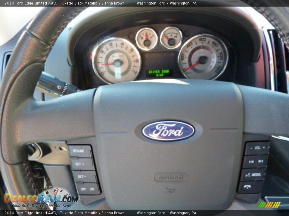 2010 Ford Edge Limited AWD Tuxedo Black Metallic / Sienna Brown Photo #19