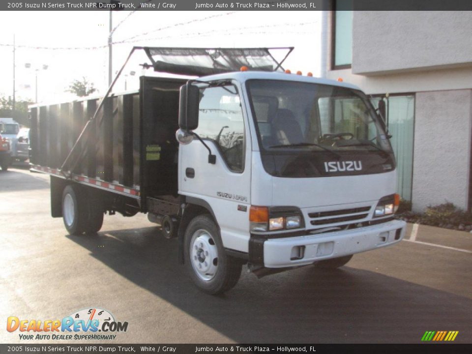 2005 Isuzu N Series Truck NPR Dump Truck White / Gray Photo #2