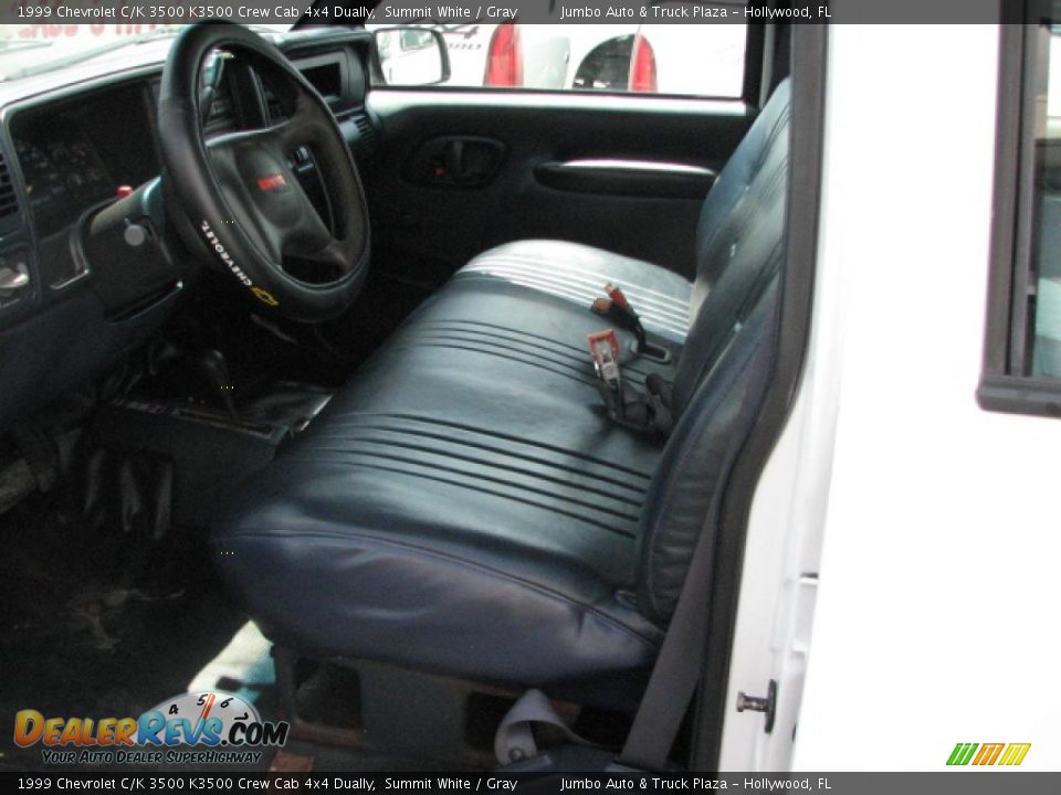 1999 Chevrolet C/K 3500 K3500 Crew Cab 4x4 Dually Summit White / Gray Photo #7