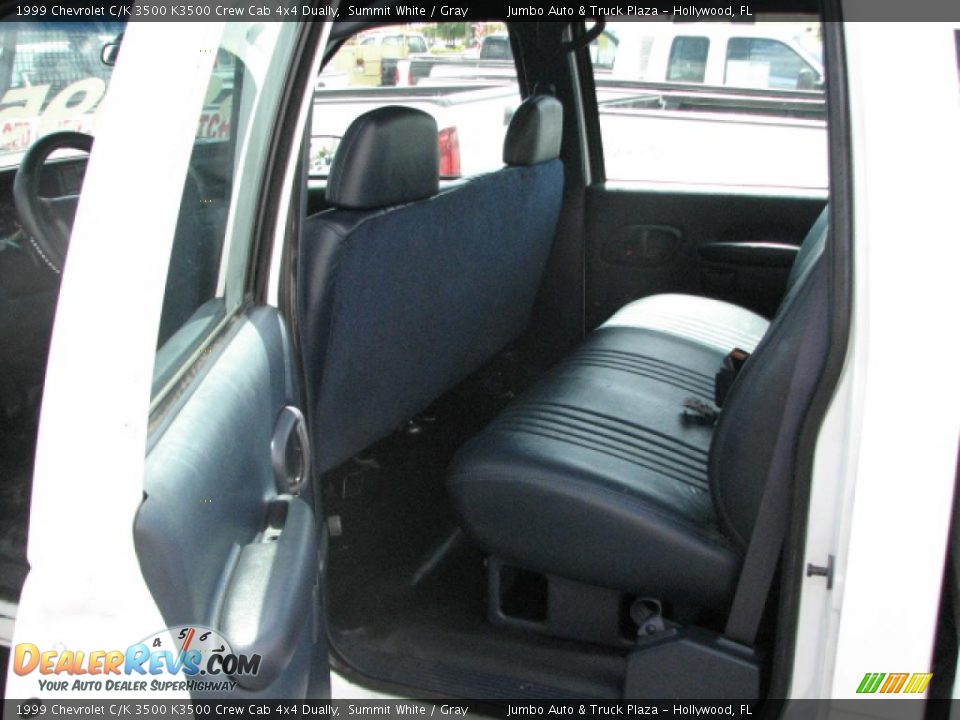 1999 Chevrolet C/K 3500 K3500 Crew Cab 4x4 Dually Summit White / Gray Photo #8