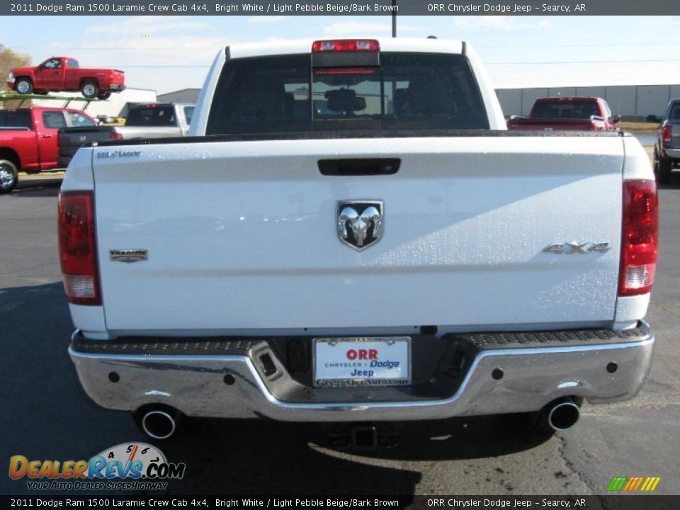 2011 Dodge Ram 1500 Laramie Crew Cab 4x4 Bright White / Light Pebble Beige/Bark Brown Photo #5