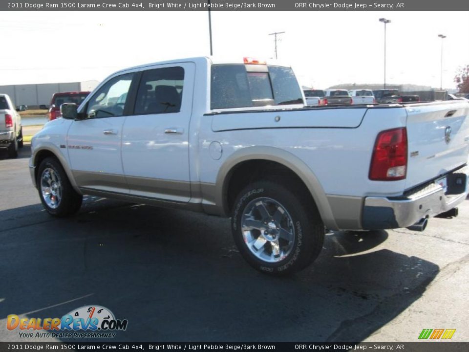 2011 Dodge Ram 1500 Laramie Crew Cab 4x4 Bright White / Light Pebble Beige/Bark Brown Photo #6