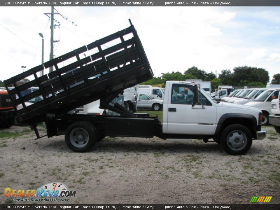 2000 Chevrolet Silverado 3500 Regular Cab Chassis Dump Truck Summit White / Gray Photo #1