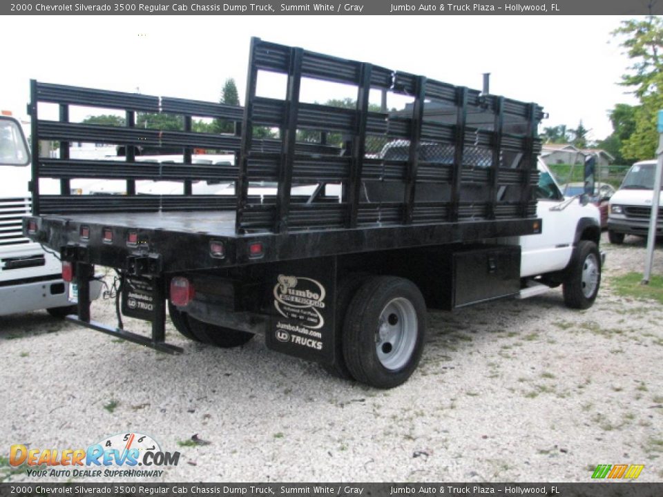 2000 Chevrolet Silverado 3500 Regular Cab Chassis Dump Truck Summit White / Gray Photo #6